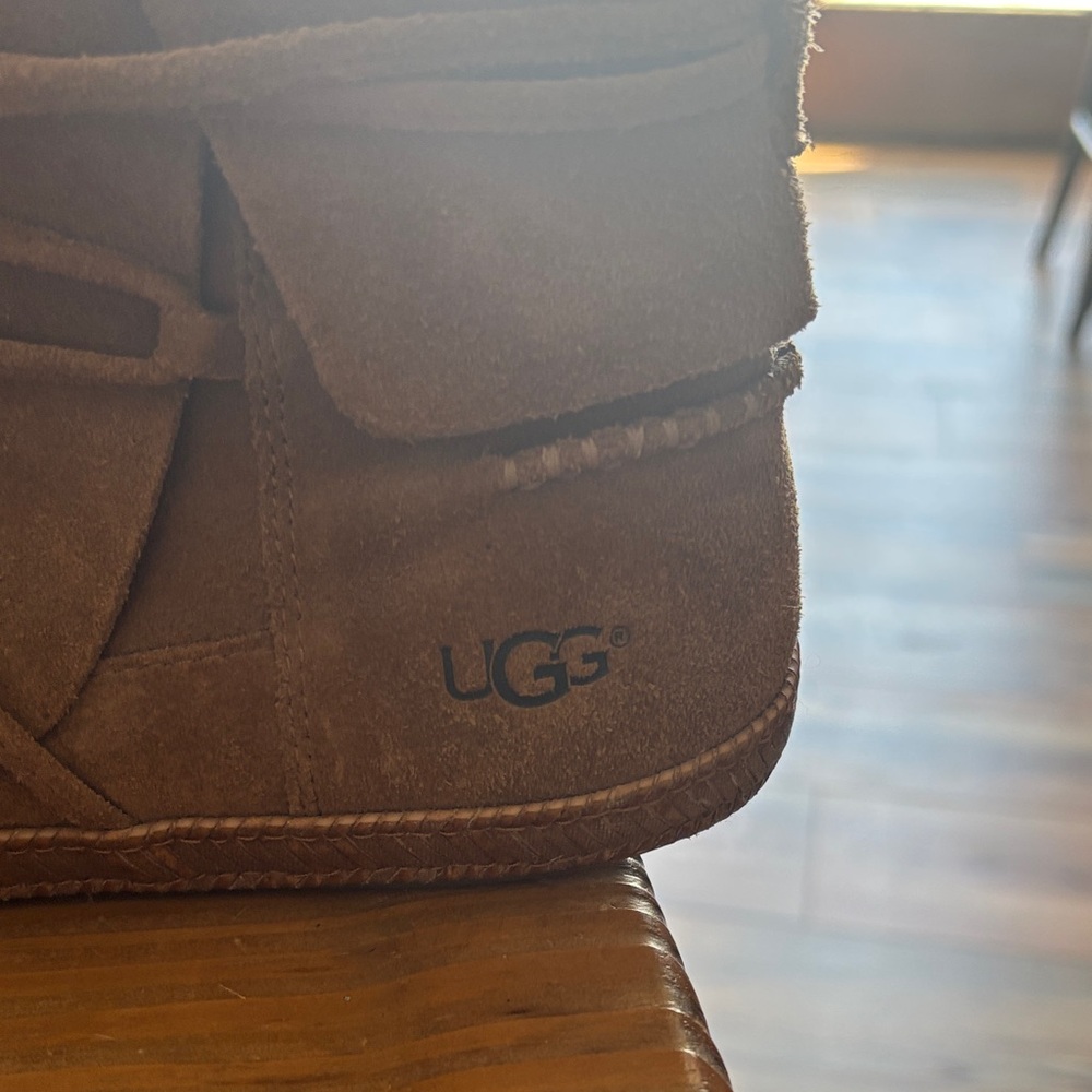 UGG Tan Suede Wrap Boots - Picture 2 of 6
